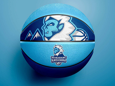 BC Morabanc Andorra rebrand: ball branding illustration logo
