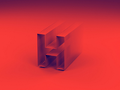 Exploring Type and Volume - H 3d c4d cinema 4d h type art typography volume workinprogress