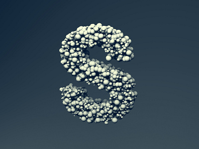 Exploring type and volume - S 3d 3d art barcelona c4d cinema 4d cinema4d design logo motion graphics sculpture type type art typography volume