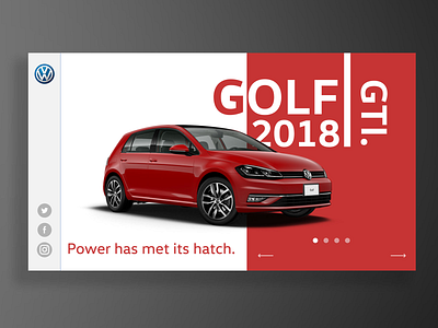 VW Golf branding cars design ui ux ux ui web