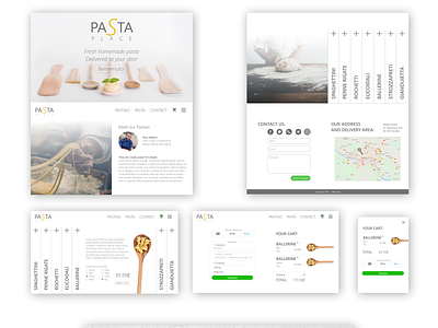 Pasta Place v2 adobe xd branding design e commerce food app ui ux ux ui web