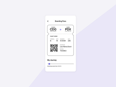 Daily UI - Boarding Pass