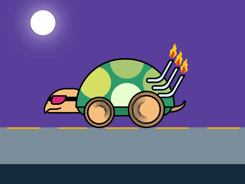 Racer Tortoise after effects animated gif animation after effects flat design illustration motion graphics race tortoise vector