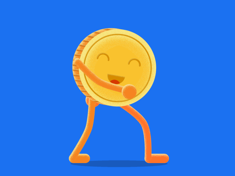 Walking Coin after effects animated gif animation after effects coin cute art fake 3d flat design illustration infinite loop money motion graphics vector walk cycle walking