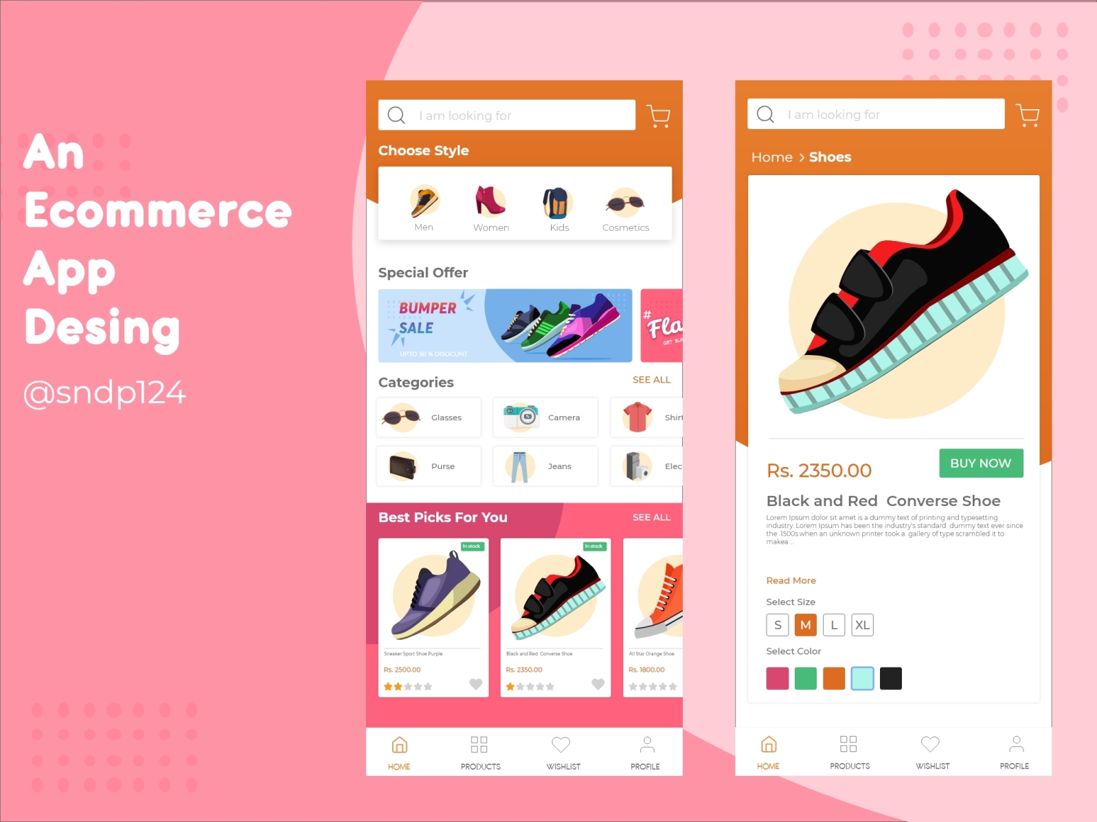 Ecommerce app design by Sandip Chaudhary on Dribbble