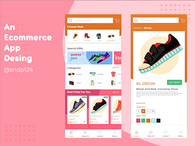 Ecommerce app design