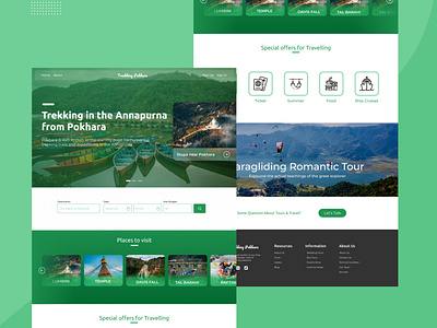 Trekking Pokhara traveling ui website