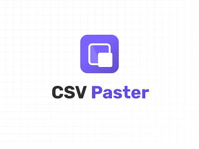 Csv Paster Icon Design branding logo