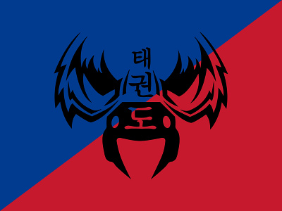 Logo Redesign_Horangi Taekwondo Athletic Club black blue graphic design illustration logo logo design logo redesign logotype red redesign