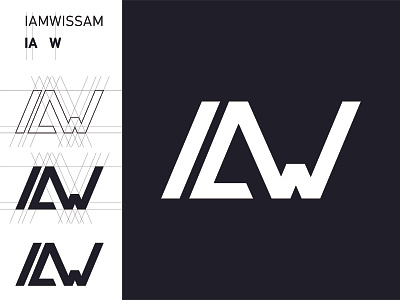 IAW Logo black geometic logo logodesign logotype white