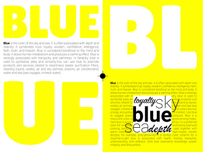 Blue or Yellow blue design text typography yellow