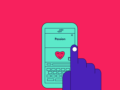 mobile interaction illustration