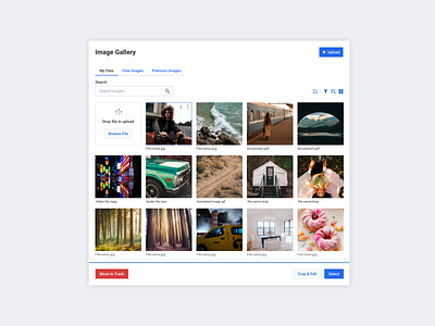 Image Gallery Component app design product design ui ui design ux