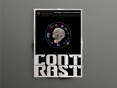 CONTRAST POSTER /// SATURDAY VIBE art direction design flat illustrator minimal poster art poster design typography vector