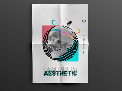 AESTHETIC POSTER /// MOCKUP NO. 2 abstract aesthetic art direction concept design design minimal poster art poster design typography vector