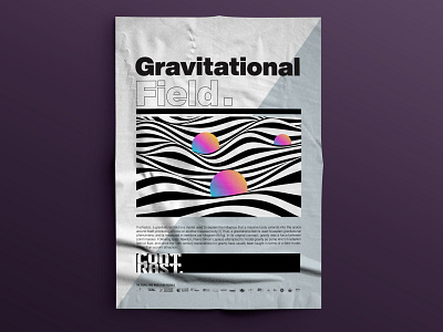 GRAVITATIONAL FIELD /// CONTRAST POSTER aesthetic art direction branding concept design design illustrator minimal poster art poster design vector