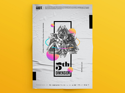 FIFTH DIMENSION /// CONTRAST POSTER abstract aesthetic art direction concept design design illustrator poster art poster design vector