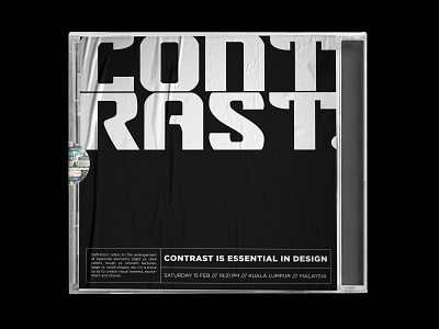 CONTRAST ALBUM COVER /// AESTHETIC BULLSHIT album album art album artwork album cover album cover design art direction design illustrator minimal