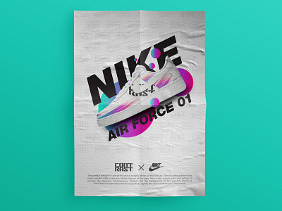 NIKE AIR FORCE 01 /// NIKE × CONTRAST /// SPECULATIVE ADS aesthetic art direction branding concept design design illustrator poster art poster design vector