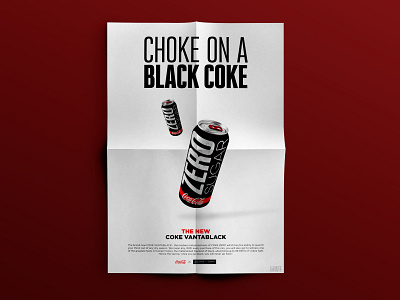 COKE VANTABLACK advertising advertisment aesthetic art direction coke cokedesign cokedesign concept concept design design illustrator minimal poster art poster design vector