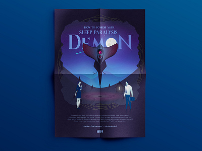 SLEEP PARALYSIS DEMON POSTER advertising aesthetic art direction design illustrator minimal poster art poster design typography vector