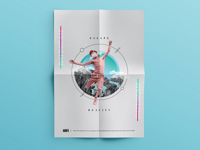 DAYDREAMING POSTER /// CONTRAST aesthetic art direction concept design daydream design digital art digital collage digitalart dribbble minimal poster design vector