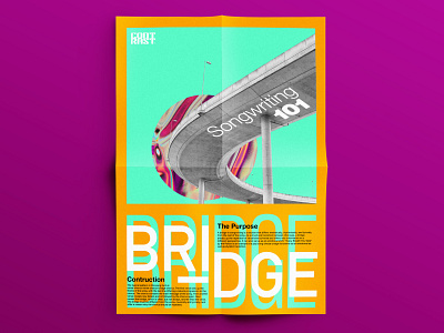 BRIDGE (MUSIC) /// CONTRAST aesthetic art direction concept design design infographic design minimal poster art poster design typography