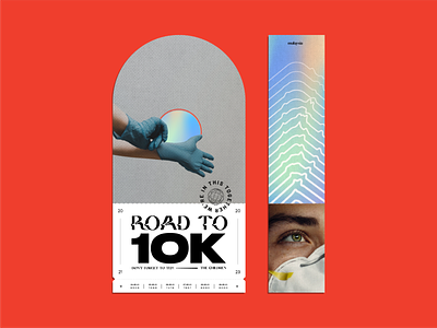 ROAD TO 10K abstract advertising aesthetic art direction concept design graphicdesign minimal poster art poster design typography
