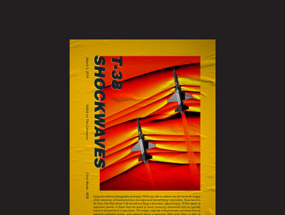 NASA T-38 Shockwaves Poster art direction branding design flat minimal poster design typography vector