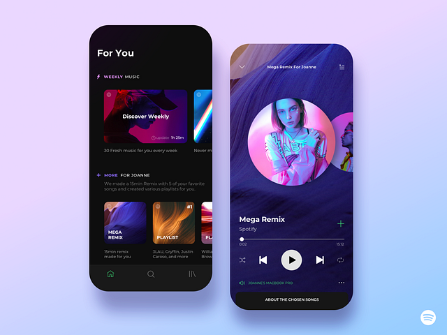 Spotify Redesign [Part 1] by Joanne Jieun Lee on Dribbble