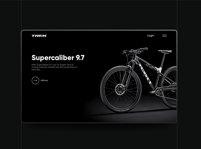 Trek Bike 3d animation bike black design interaction motion graphics redesign trek typography ui ux