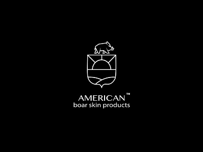 USA " boar skin products " Logotype abstract adobe america background black black white black and gold boar branding design first graphic icon illustration logo photoshop simple typography vector vintage