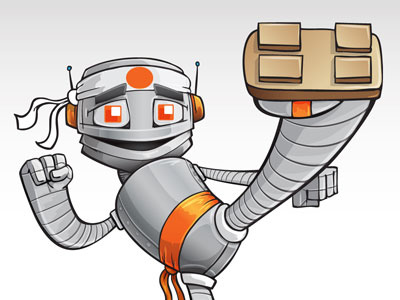 Kung Fu Robot illustration kung fu mascot robot