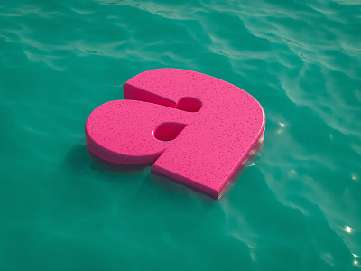 A is for Afloat 36 days of type 36daysoftype 3d 3d art cinema 4d letters octane octane render otoy render typography vibrant
