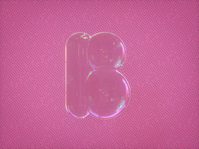 B is for Bubbles 36 days of type 36daysoftype 3d c4d cinema4d octane octane render octanerender otoy render type typography vibrant