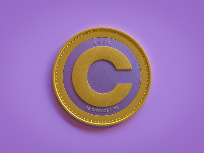 C is for Coin 36 days of type 36daysoftype 3d 3d art cinema 4d colour letters octane otoy personal project render typography vibrant