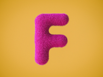 F is for Fuzzy 36 days 36 days of type 36daysoftype 3d 3d art cinema 4d experiment octane otoy personal project render typography