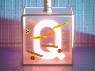 Q is for Quarantine 36 days of type 36daysoftype 3d 3d art cinema 4d experiment octane otoy personal project render type typography vibrant