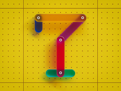 Number 7 36 days of type 36daysoftype 3d 3d art cinema 4d color experiment letters numbers octane otoy personal project render type typography vibrant