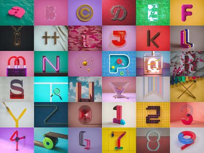 36 Days Of Type 36 days of type 36days 36daysoftype 3d 3d art cinema 4d color cool experiment letters numbers octane octane render personal project render type typography vibrant words