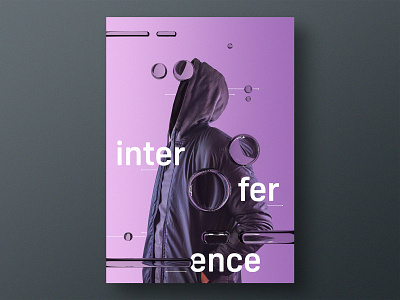 Interference 3d 3d art cinema 4d design editorial experiment graphic design personal project photography photoshop poster poster design print print design render type typography