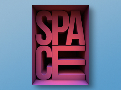 Space 3d 3d art cinema 4d editorial experiment graphic design illustration personal project poster poster design print print design rendering type typedesign typographic poster typography