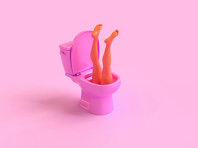 Flush you down 3d 3d animation 3d art animation cinema 4d experiment fun motion motion design motion graphics motiongraphics octane octane render otoy personal project pink random render vibrant