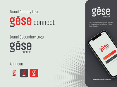 gēse connect | Logo adobe illustrator app app icon brand identity branding design dheemaansdimension flat gēse connect logo logodesign typography vector