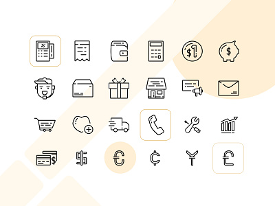 Essential E-Commerce Icon Set design e commerce e shop icon icon design icon set icons