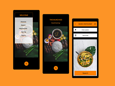 Restaurant locator App android app design figma ios app mockup prototype restaurant restaurant app ui uidesign uidesigner