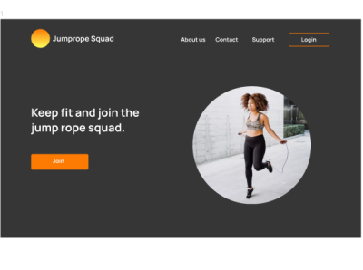 Jumprope Squad design figma fitness fitness app prototype ui uidesign uidesigner web web design website website design