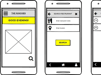 Restaurant Locator app balsamiq design mockup ui ui ux design ux