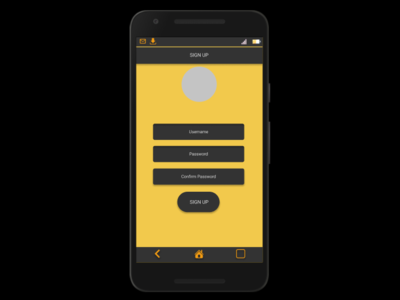 Sign up page preview android app android app design app design figma prototype ui ui ux design ux uxui uxuidesign