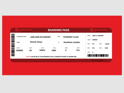 Boarding pass boardingpass dailyui dailyui024 design designer figma mockup prototype ui ui ux design uidesign uidesigner